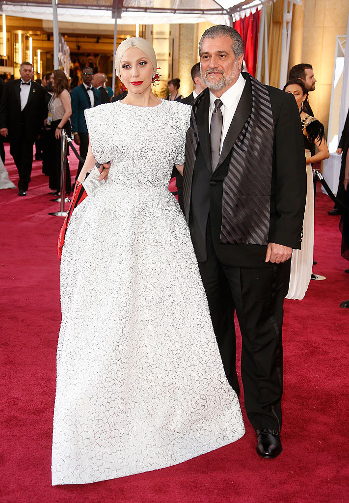 Lady Gaga and her dad on the red carpet