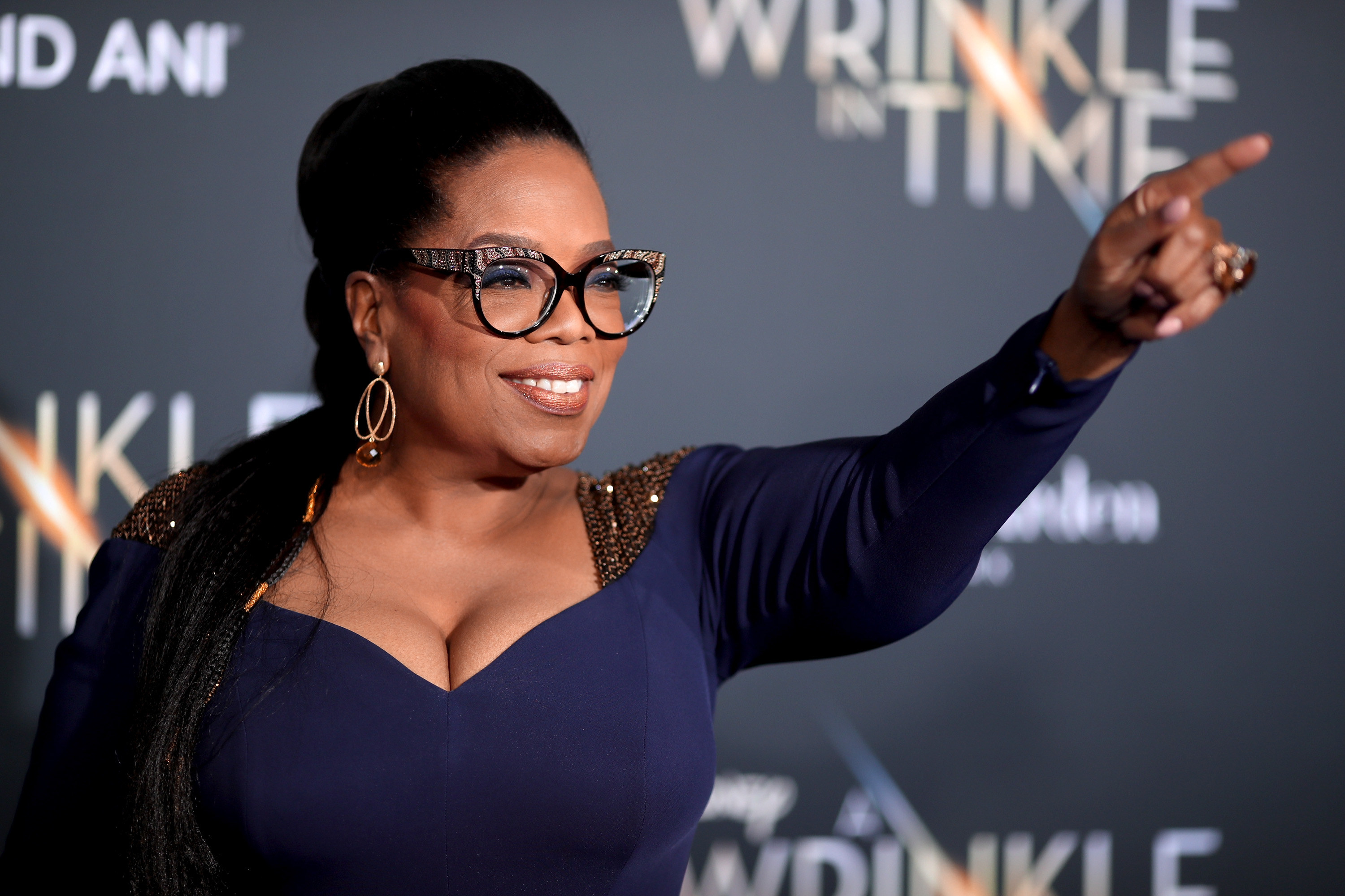 Oprah Winfrey attends the premiere of Disney&#x27;s &quot;A Wrinkle In Time&quot; at the El Capitan Theatre on February 26, 2018