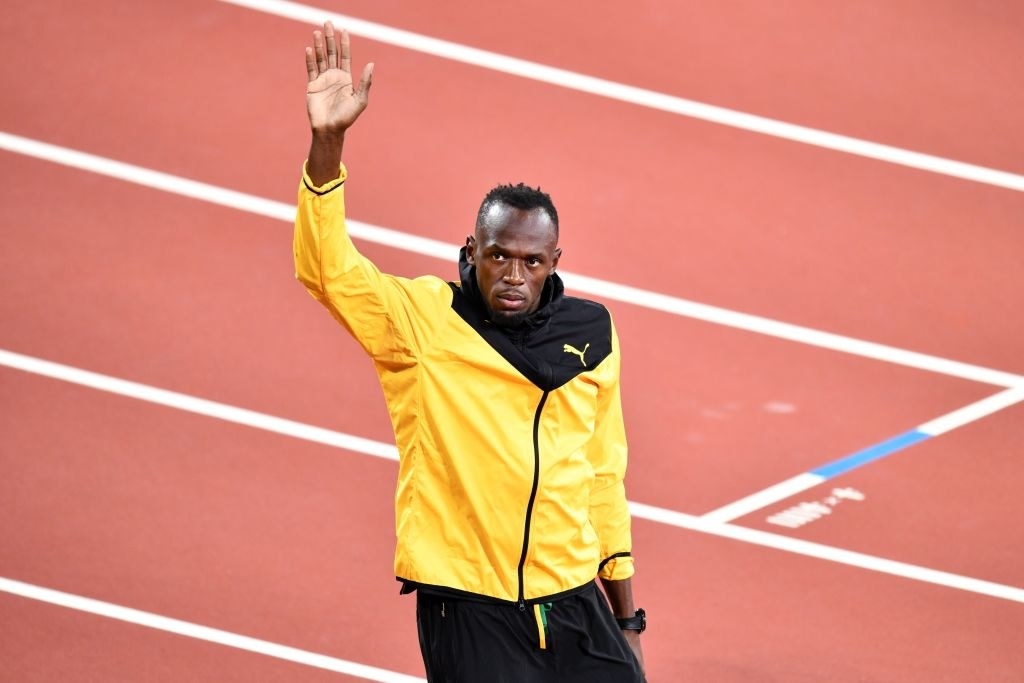Usain Bolt waving