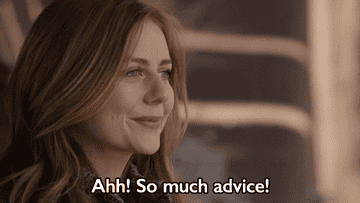 Willa from Succession telling people Ah so much advice