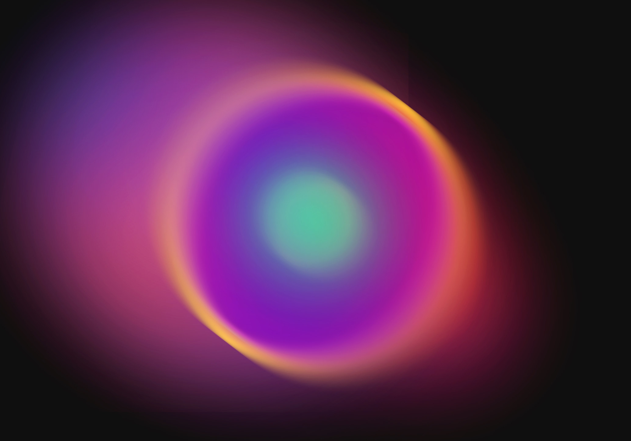 A multicolored orb