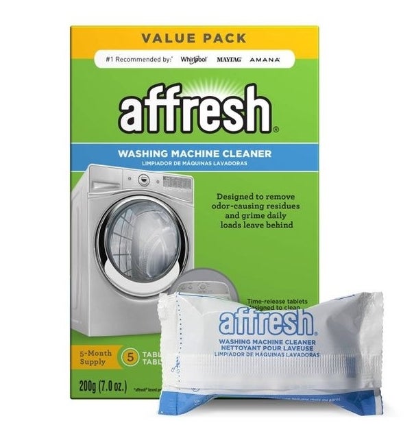 an Affresh tablet in its packaging