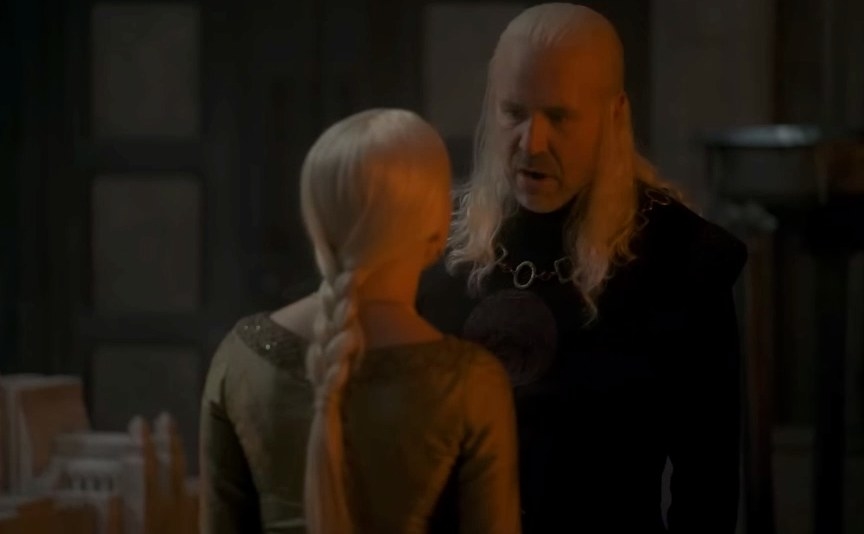 VIserys and Rhaenyra argue