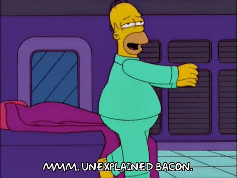 homer simpson sleepwalking saying mmm unexplained bacon