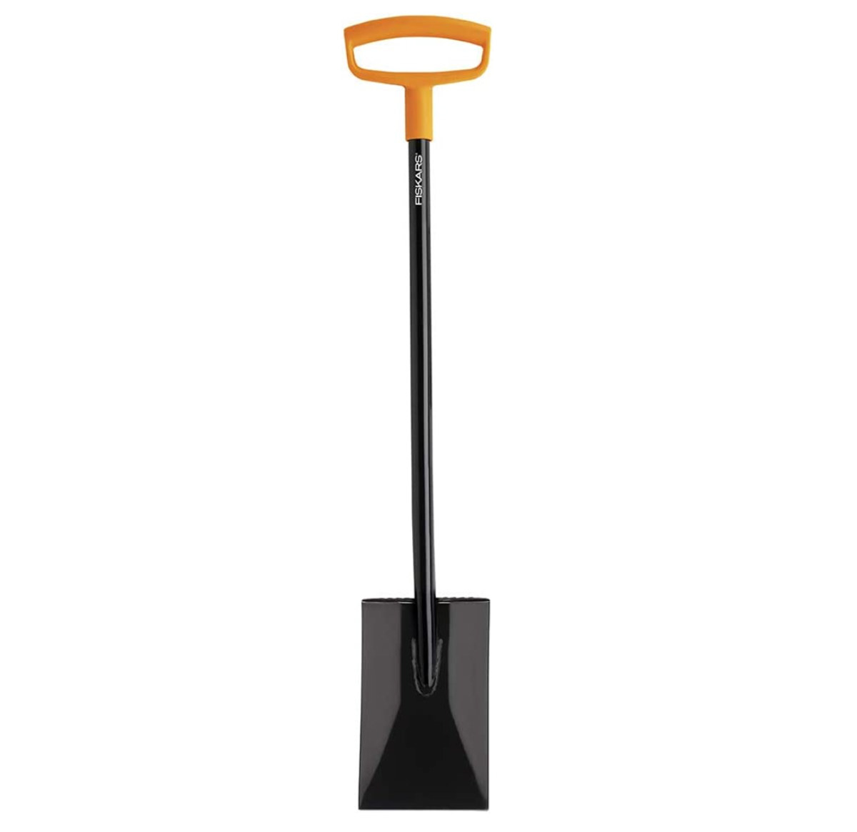 An image of a Fiskars steel d-handle flat square garden spade
