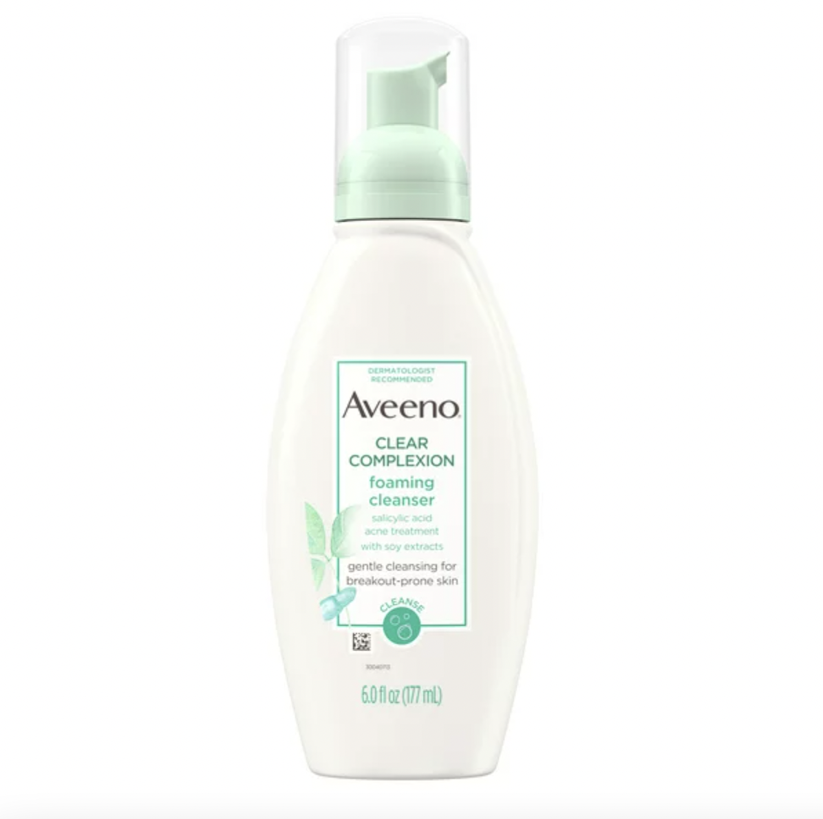 Aveeno Clear Complexion Foaming Facial Cleanser, Oil-Free, 6 fluid ounces