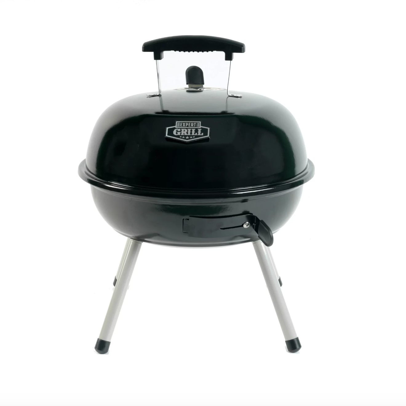 Small black charcoal grill