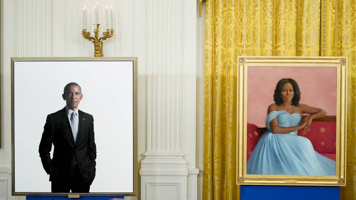 Barack And Michelle Obama Unveil Official White House Portraits
