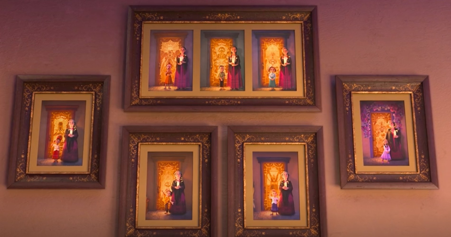 The Madrigal family&#x27;s photo frames.