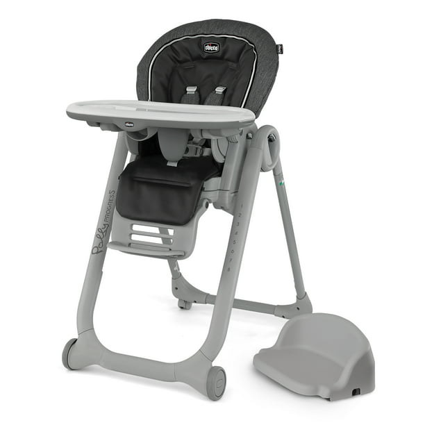 The black and gray high chair
