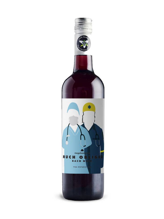 the bottle of wine with a doctor on the label