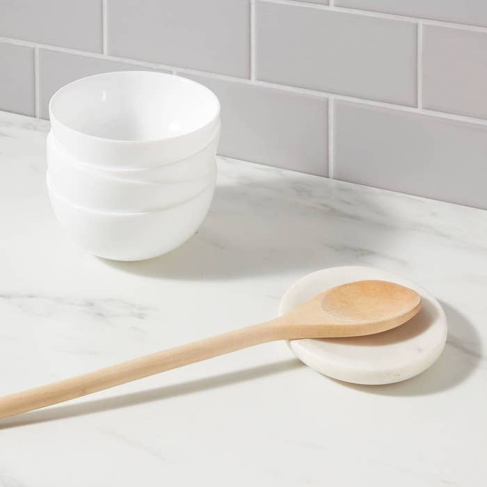 The spoon rest with a spoon on top