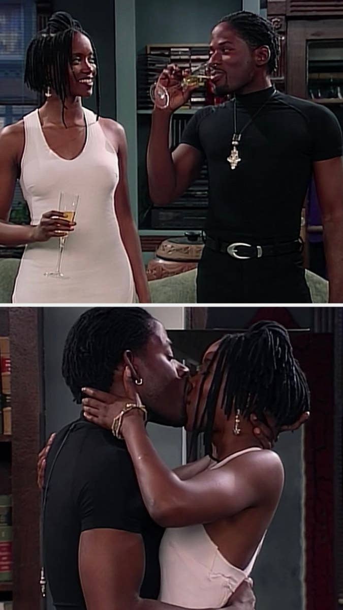 Erika Alexander and Terrence C. Carson in &quot;Living Single&quot;