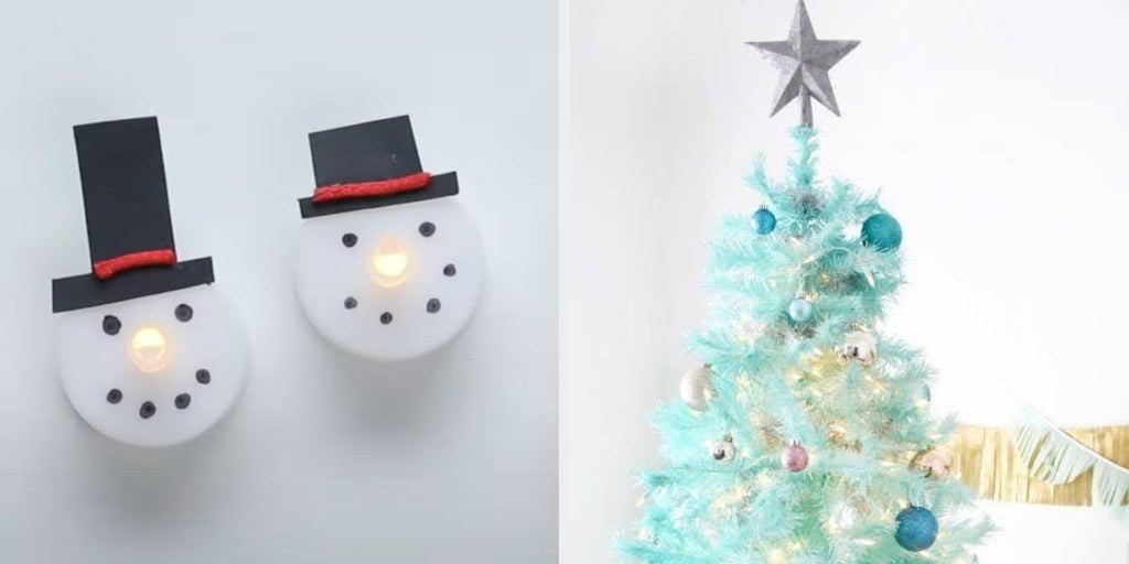 Christmas Decorations Indoor - Christmas Decor - 3 Pack DIY Fish Bowl  Snowman Crafts With Fake Snow & Tree & Figures & Top Hat - Xmas Holiday  Decor