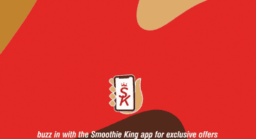 GIF of a phone with the Smoothie King logo