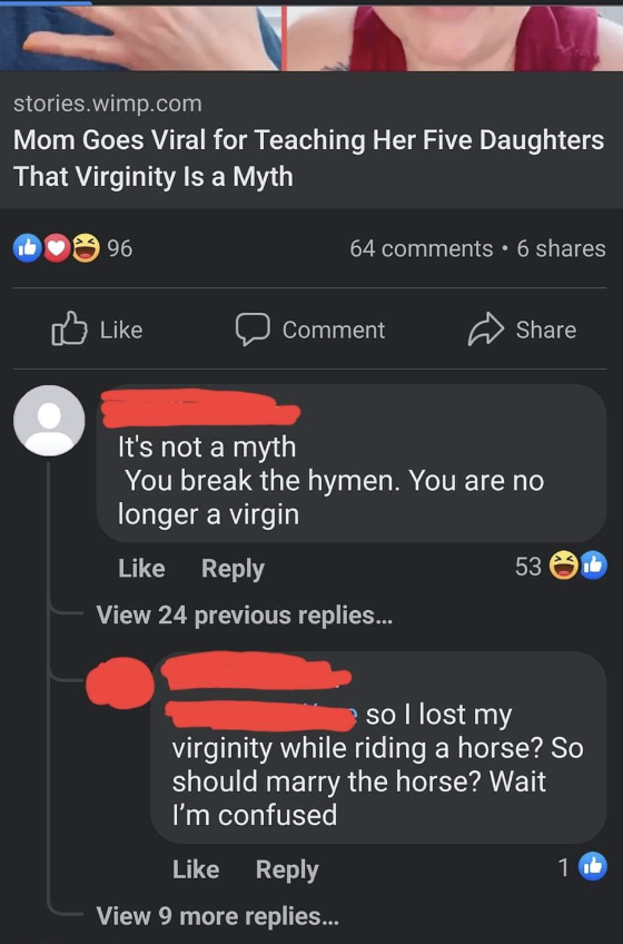 &quot;It&#x27;s not a myth. You break the hymen. You are no longer a virgin.&quot;