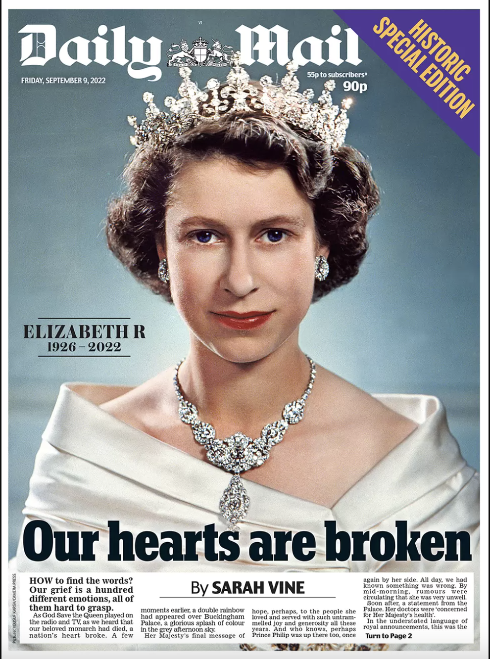 Heres How The Front Pages Are Covering The Death Of Queen Elizabeth Ii 4695