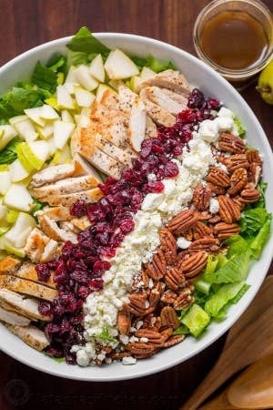 Autumn Chopped Chicken Salad in a bowl