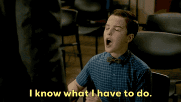 GIF of Iain Armitage as Young Sheldon saying, &quot;I know what I have to do.&quot;