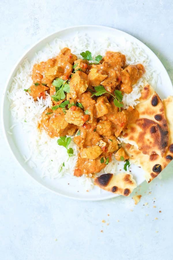 Instant Pot Butter Chicken on a plate