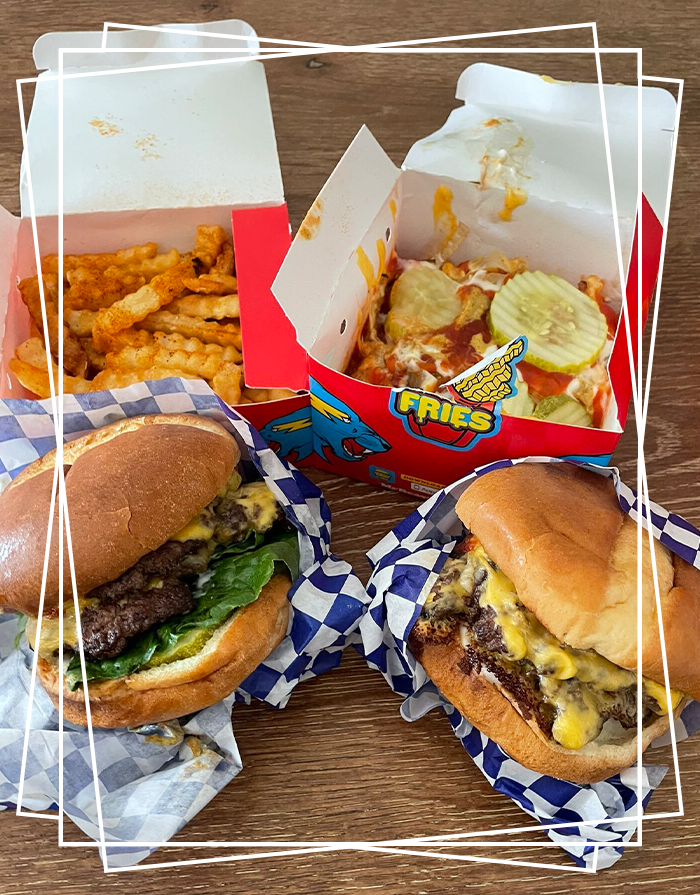 Burgers and fries from MrBeast burger