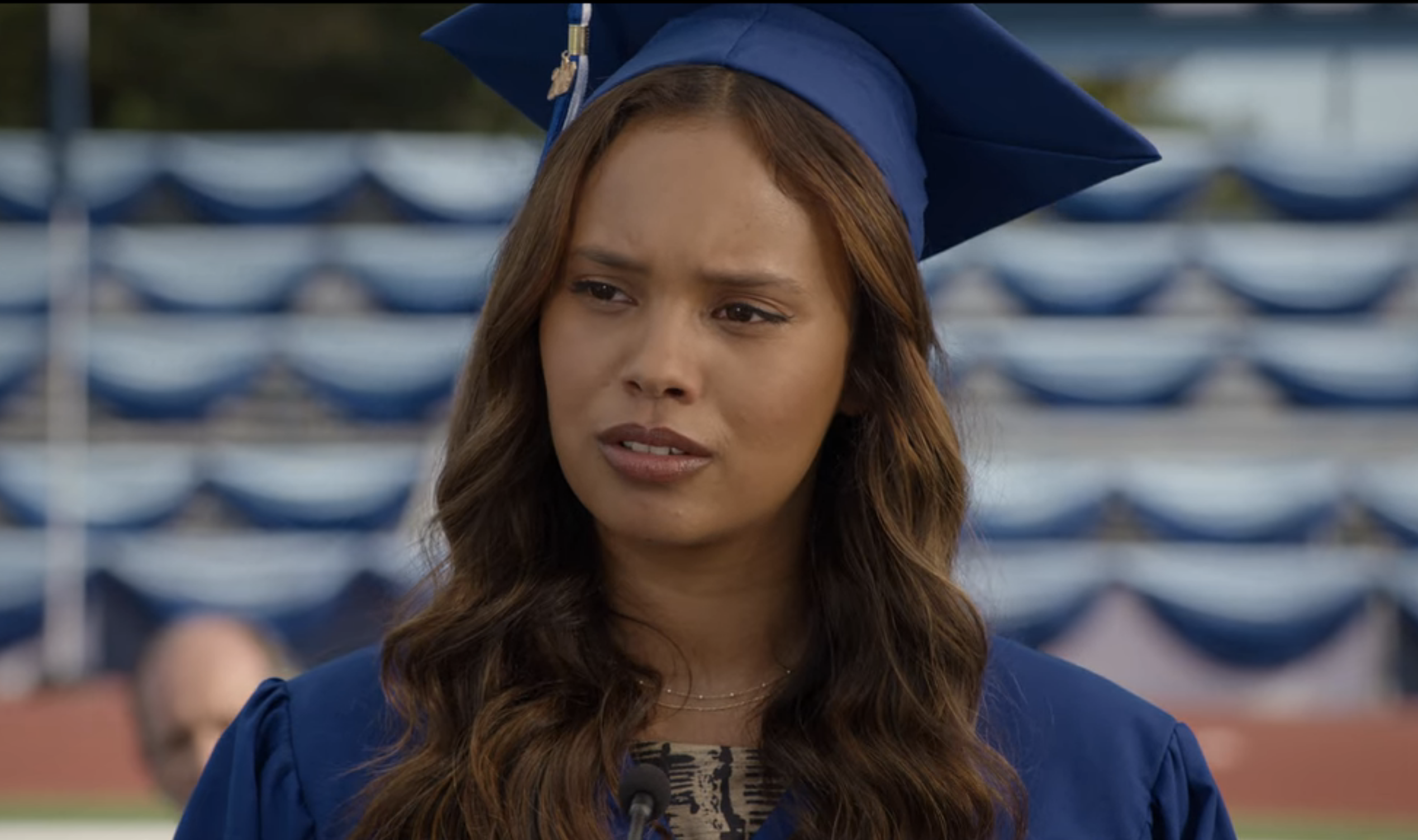 close up of someone graduating