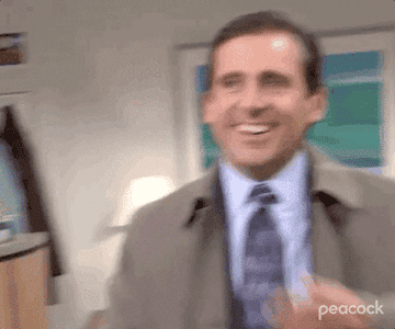 michael scott from the office laughing