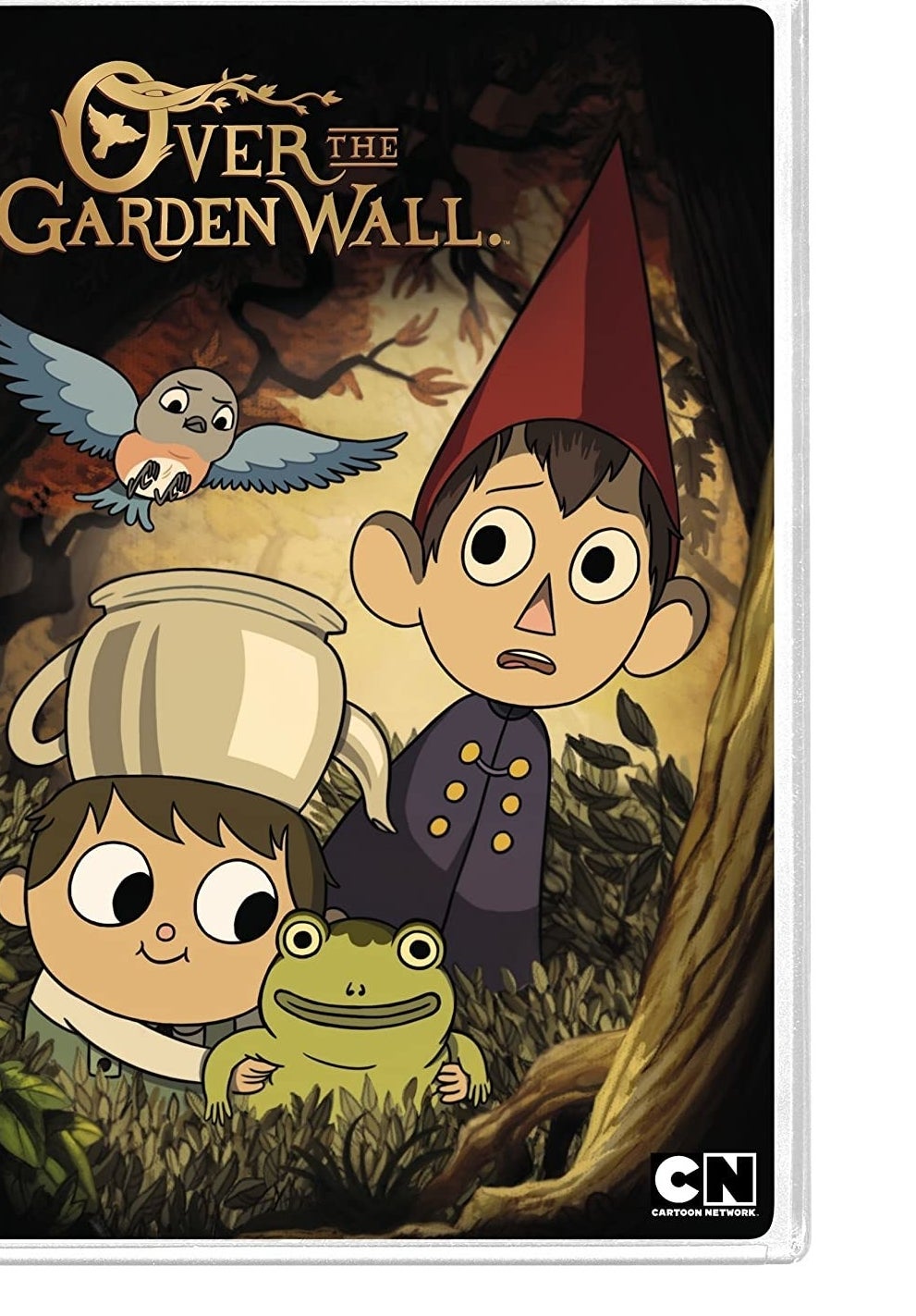 the cover for the dvd with two children, a frog, and a bird in a forest