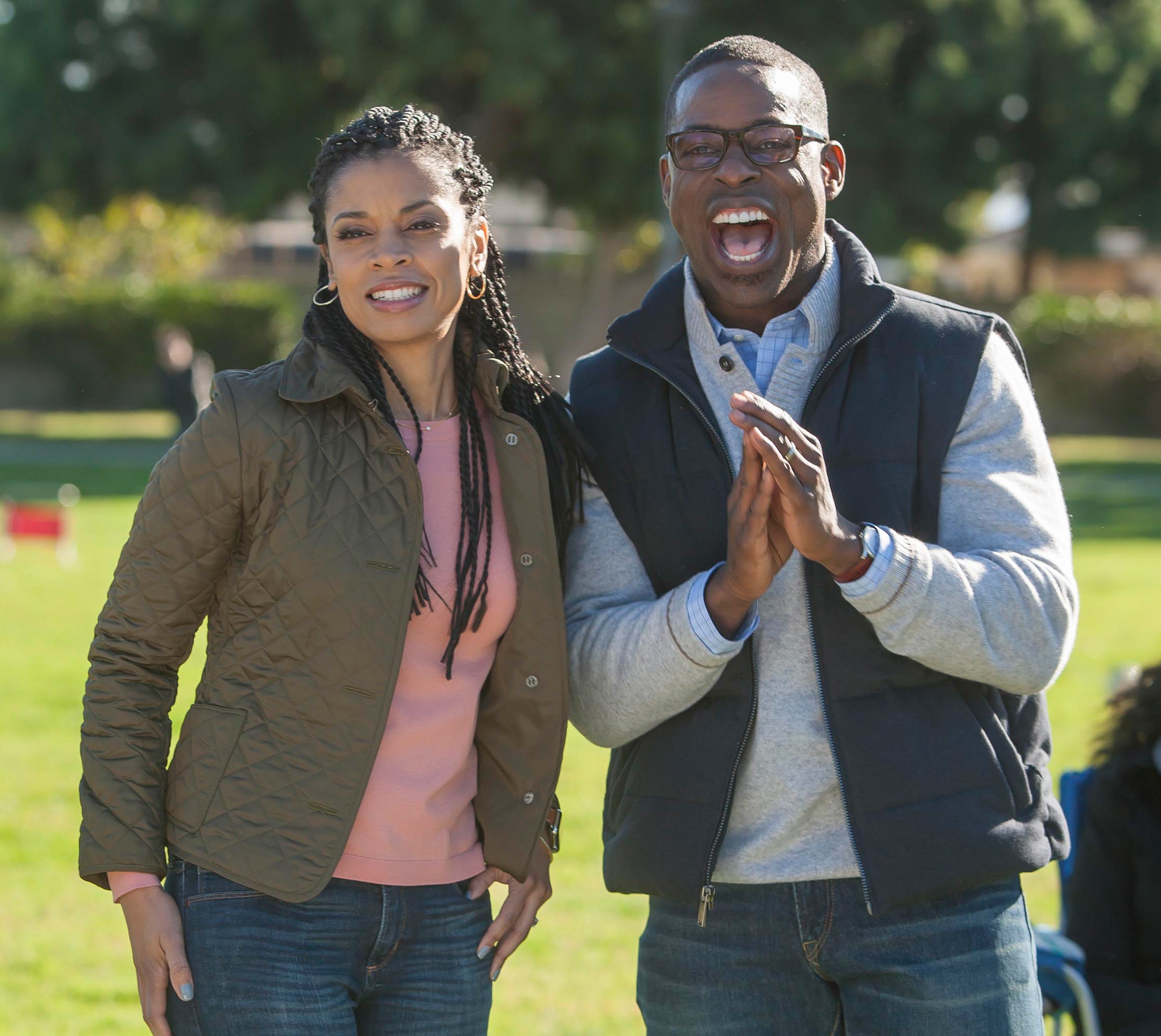 Susan Kelechi Watson and Sterling K. Brown in This Is Us