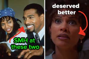Miles and Faith are labeled, "smh at these two" with Teri labeled, "deserved better"