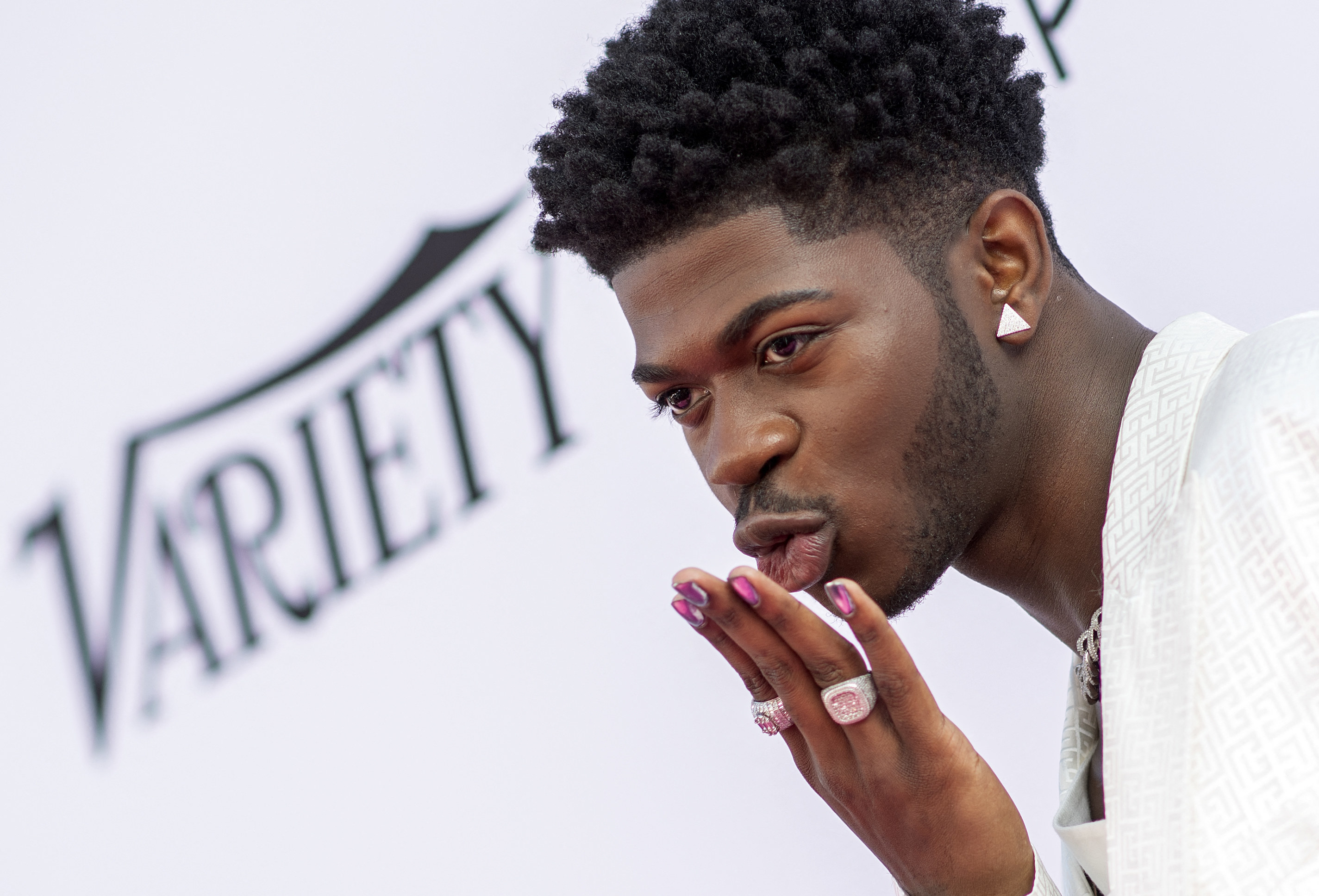 Lil Nas X blowing kisses