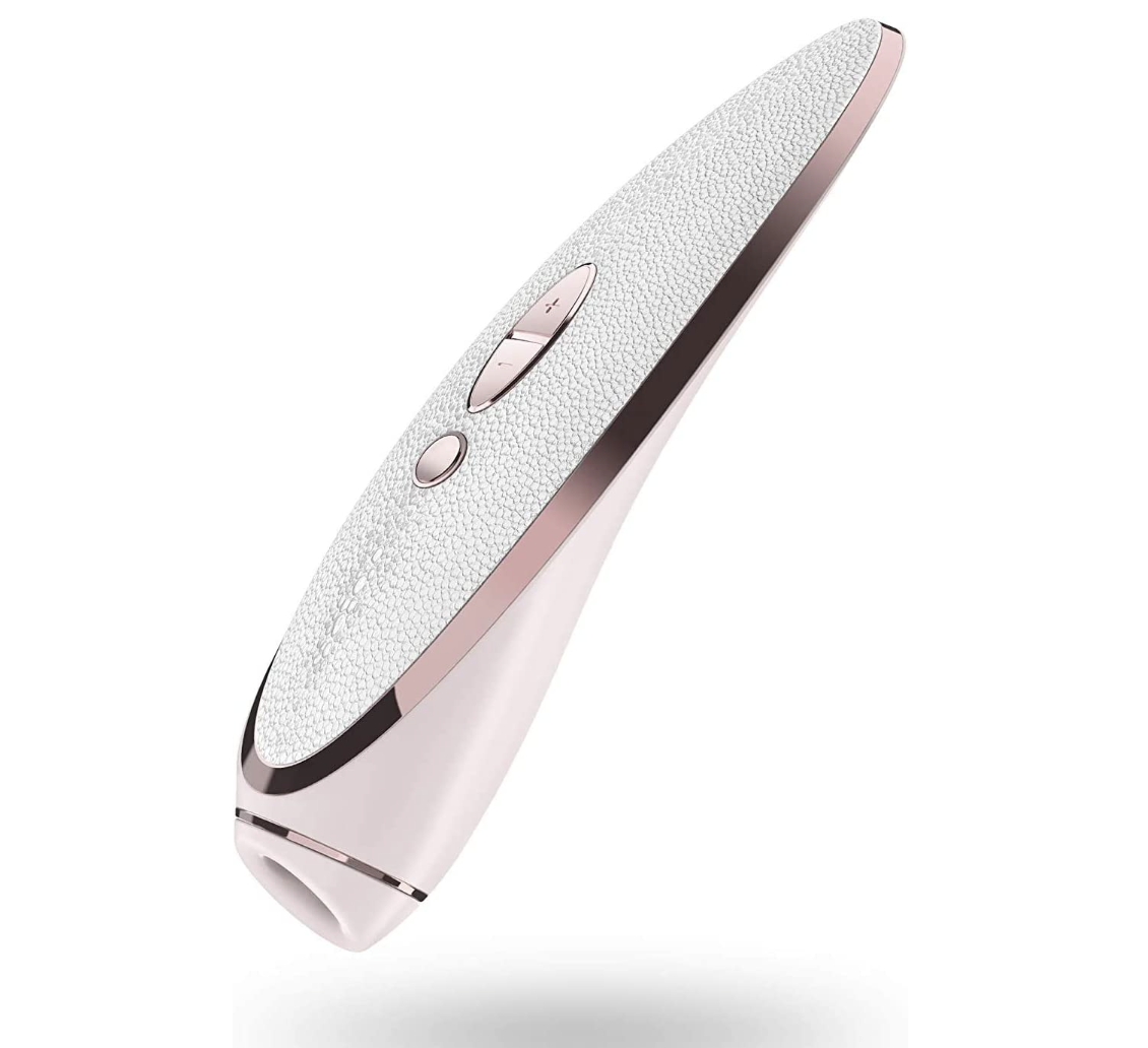 The pink and speckled white luxe vibrator