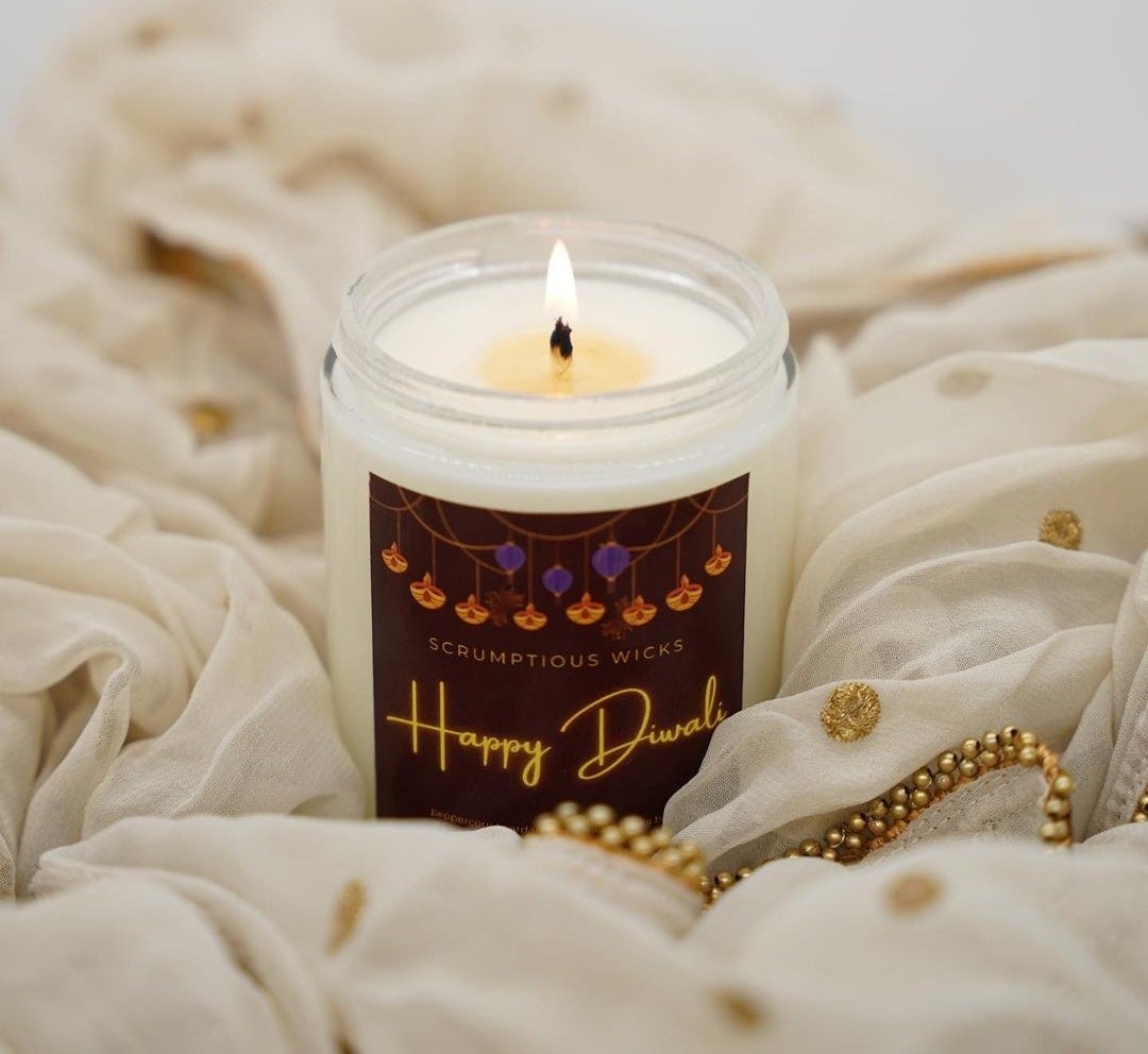 Happy Diwali candle by Scrumptious Wicks