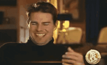 Tom Cruise laughing