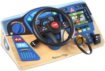 The interactive wooden dashboard