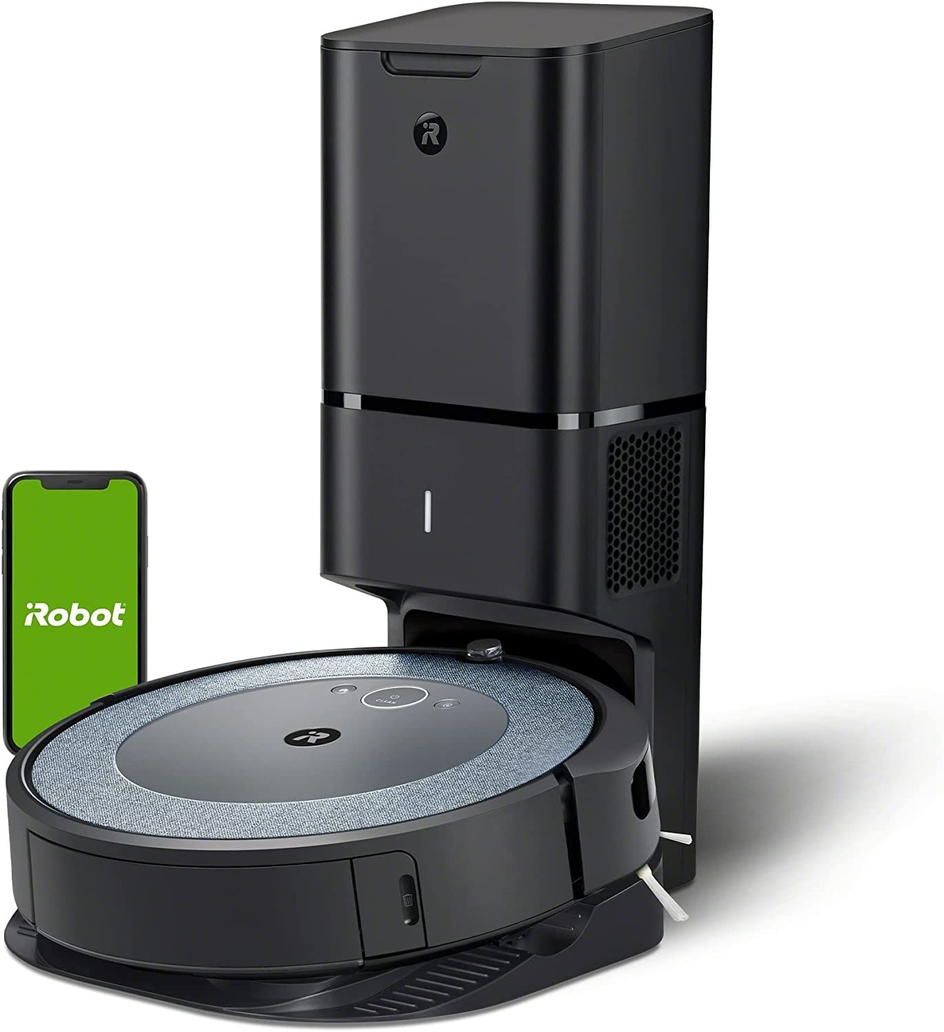 roomba in dock with phone 