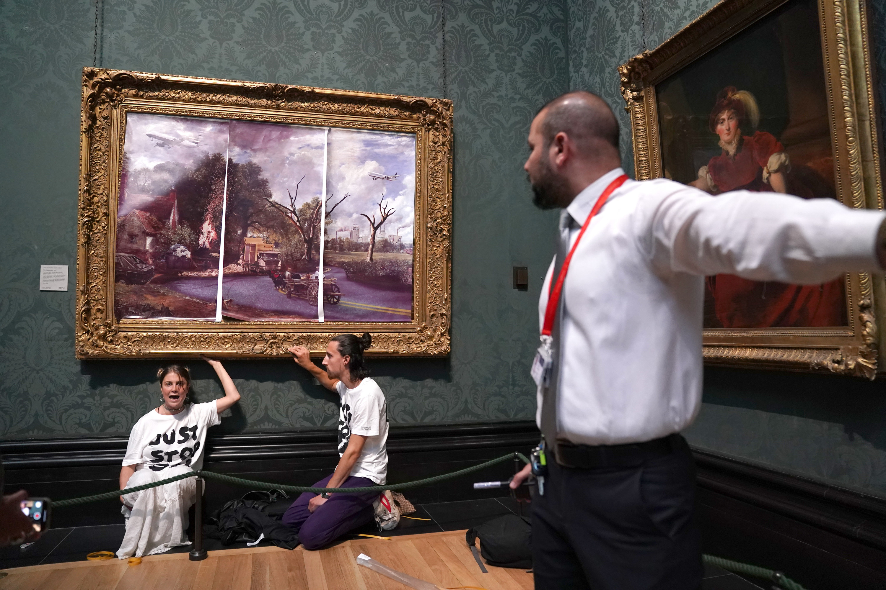 Climate Activists Glue Their Hands To Famous Paintings In Protest