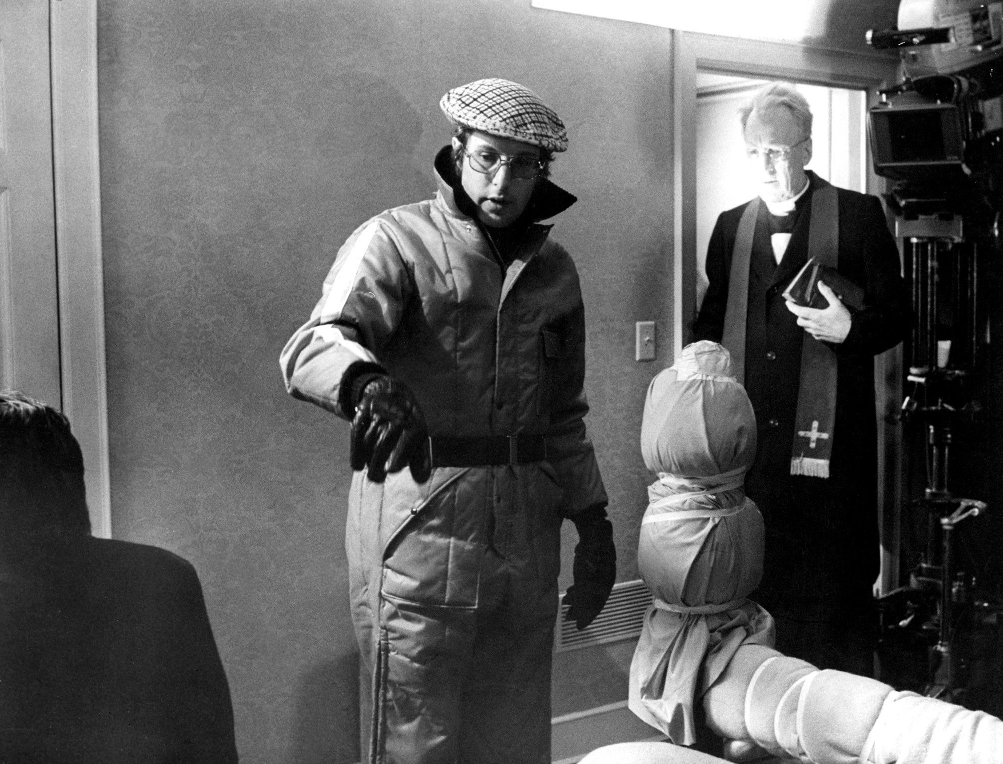 William Friedkin with Max Von Sydow on the set of THE EXORCIST