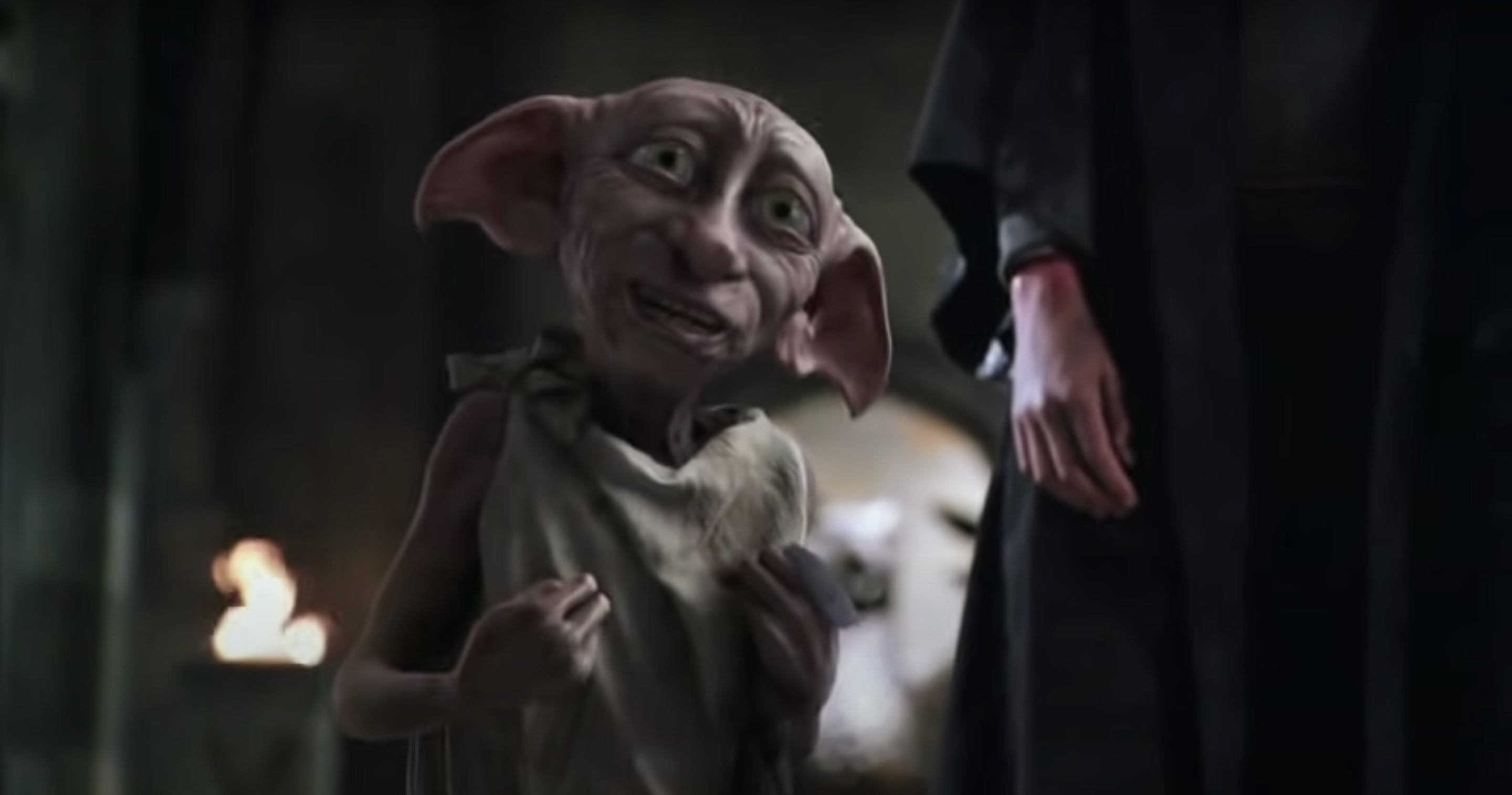 Dobby the elf smiling