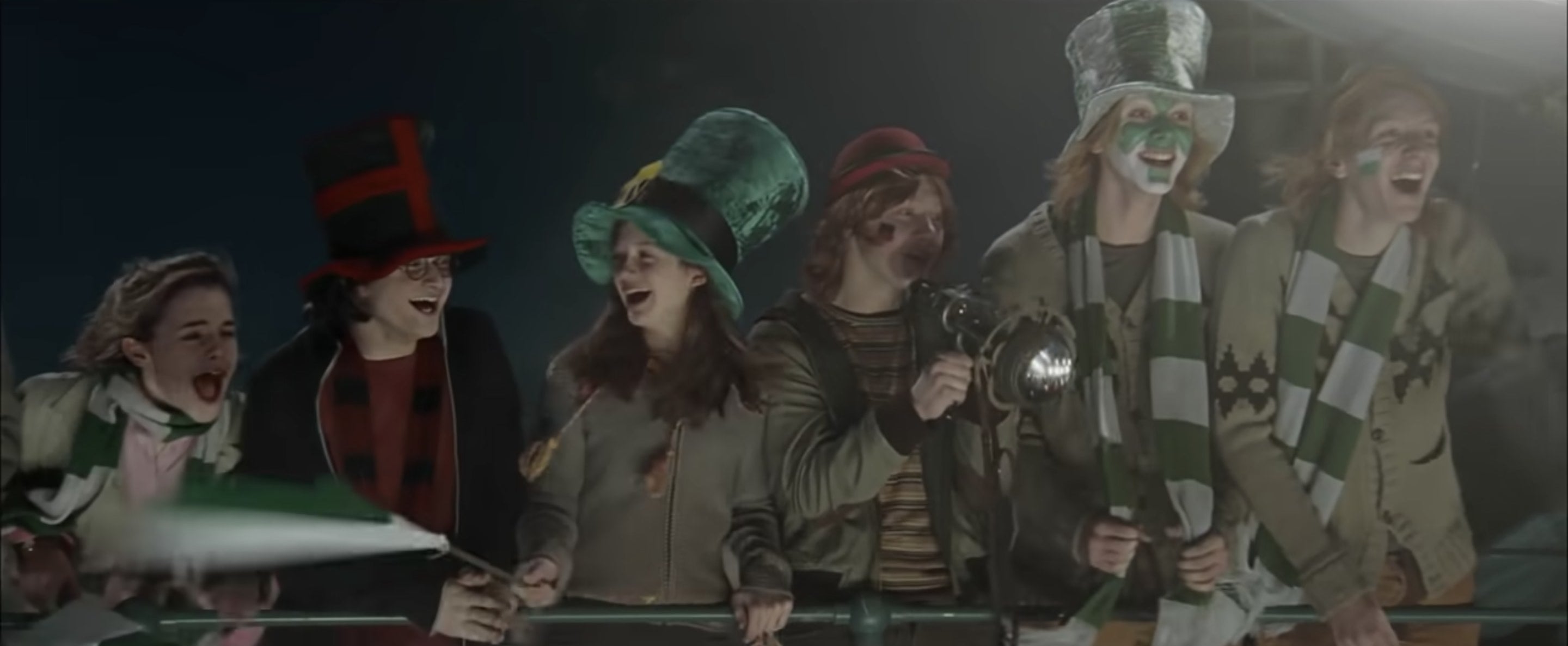 Hermione Granger, Harry Potter and the Weasleys cheering
