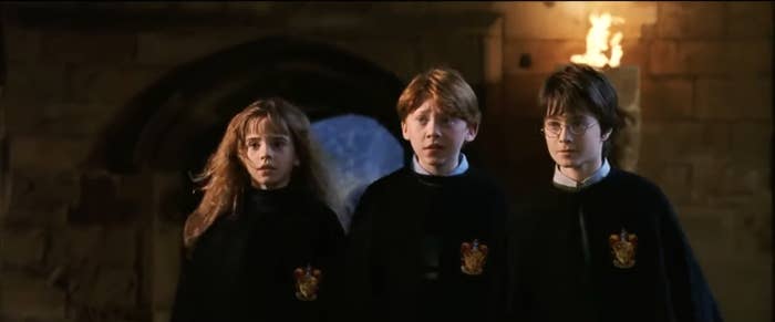 Hermione Granger, Ron Weasley, and Harry Potter
