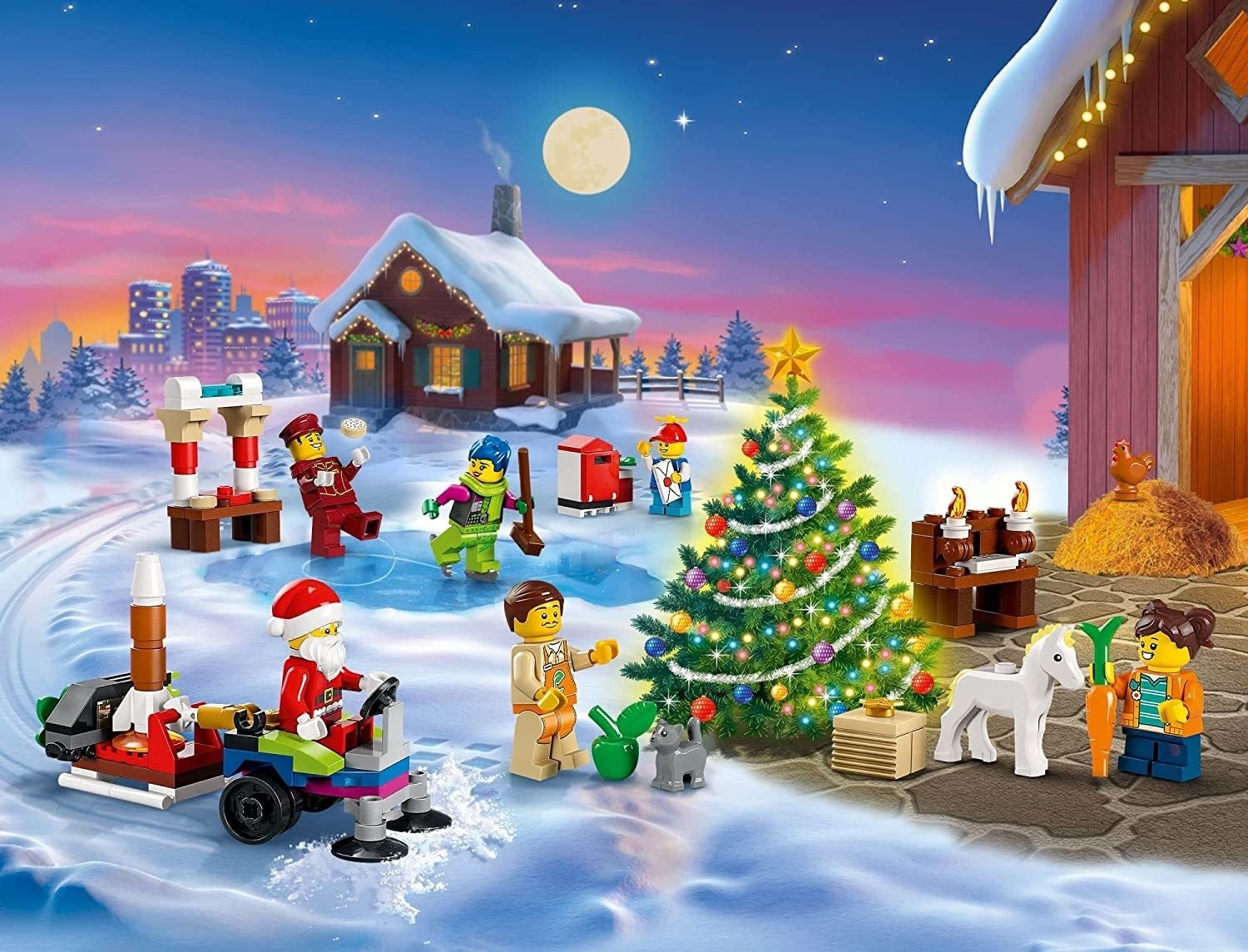 festive lego figures including santa claus