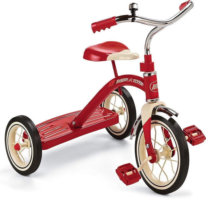 a red tricycle