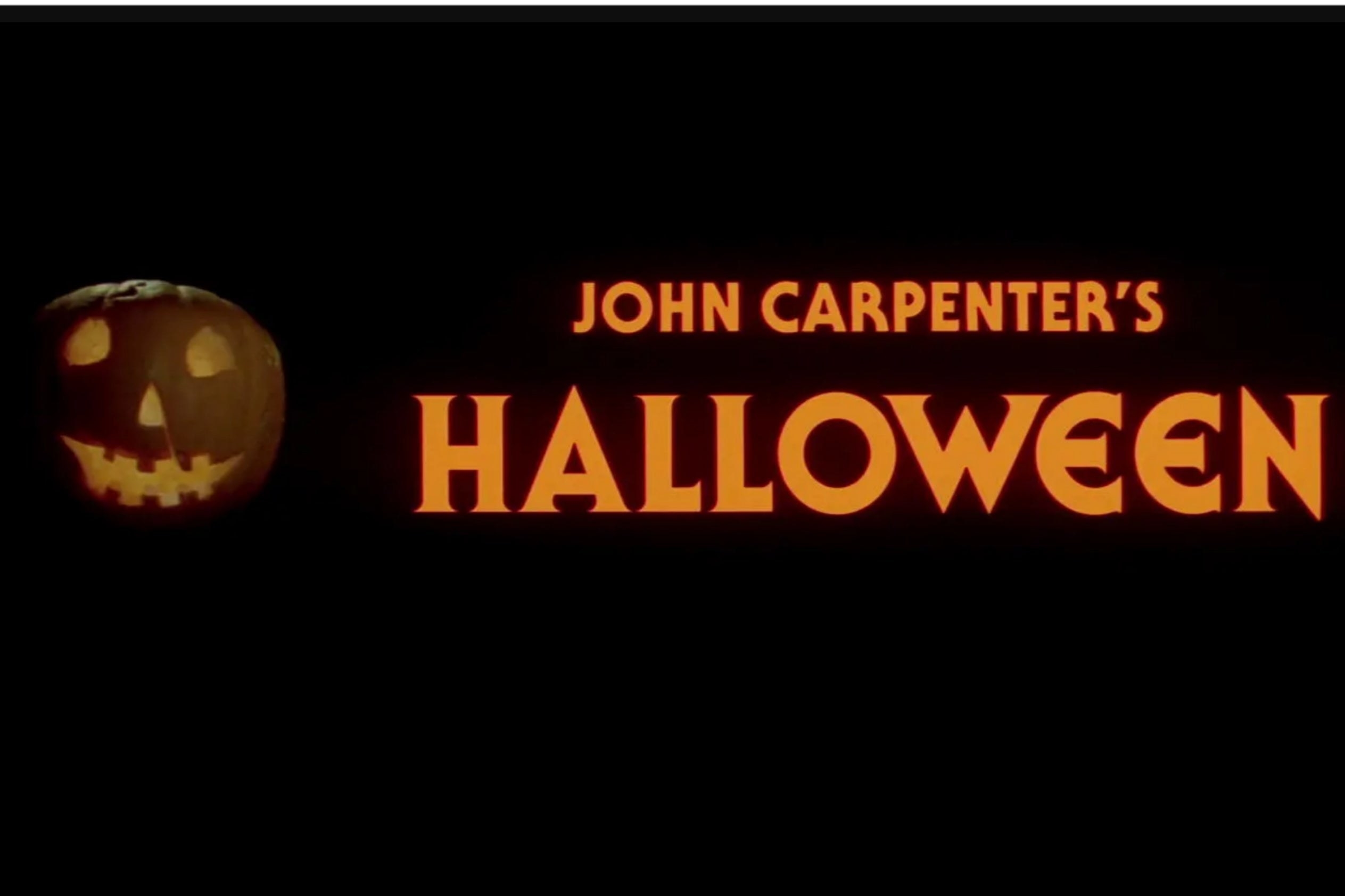 The opening title card scene for John Carpenter&#x27;s &quot;Halloween&quot;