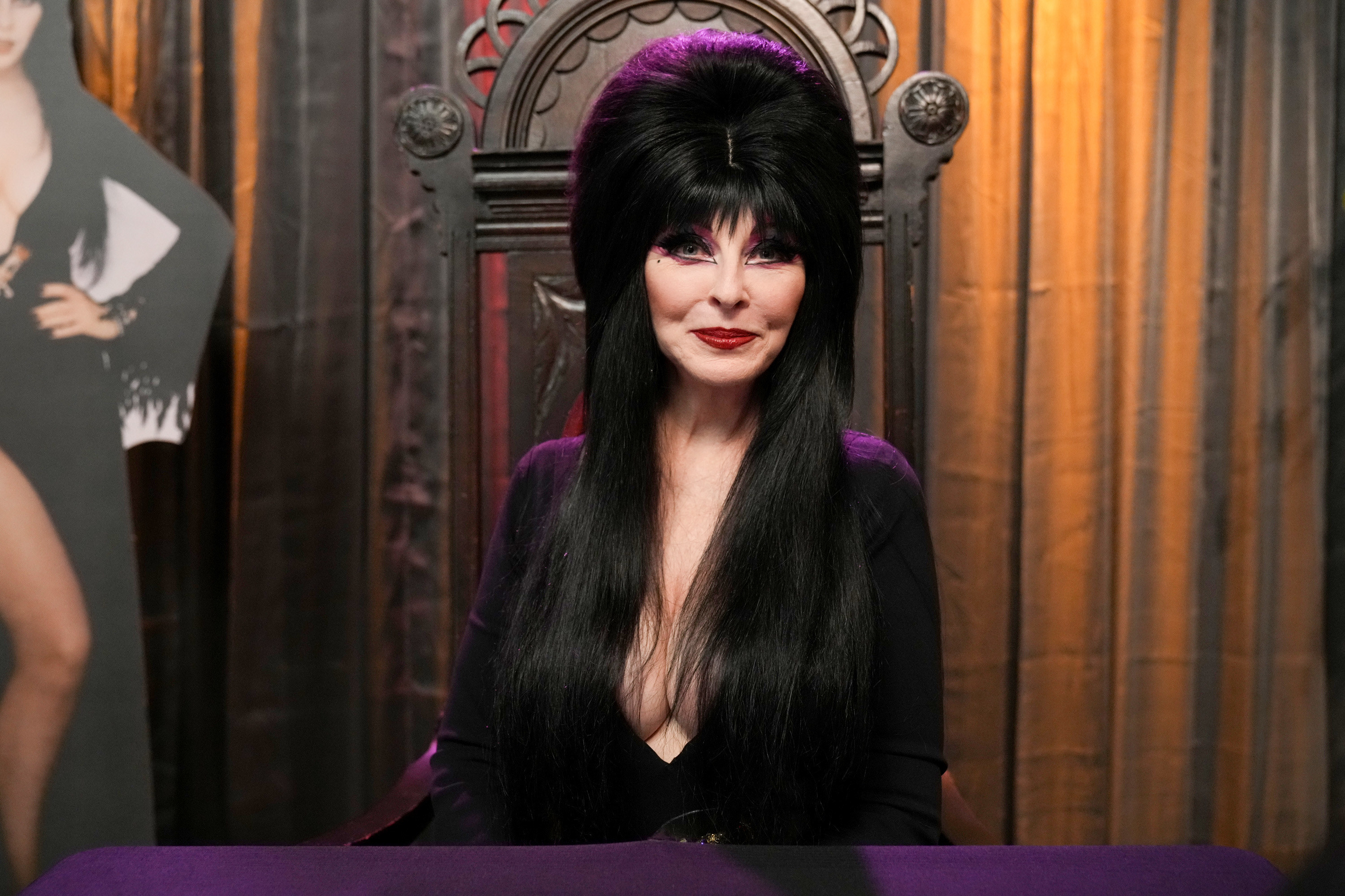 closeup of Elvira smiling