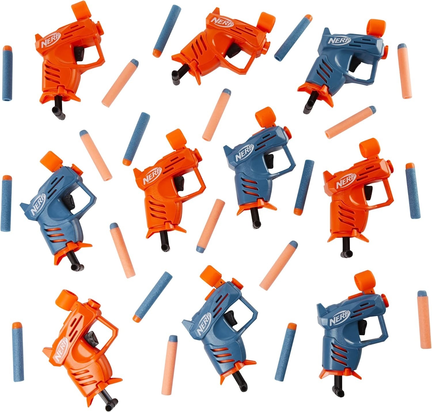 blue and orange nerf blasters