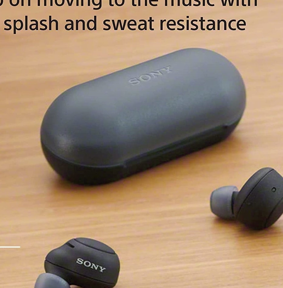 the earbuds next to the case