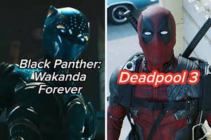 The new Black Panther suit and Deadpool looks up to the sky