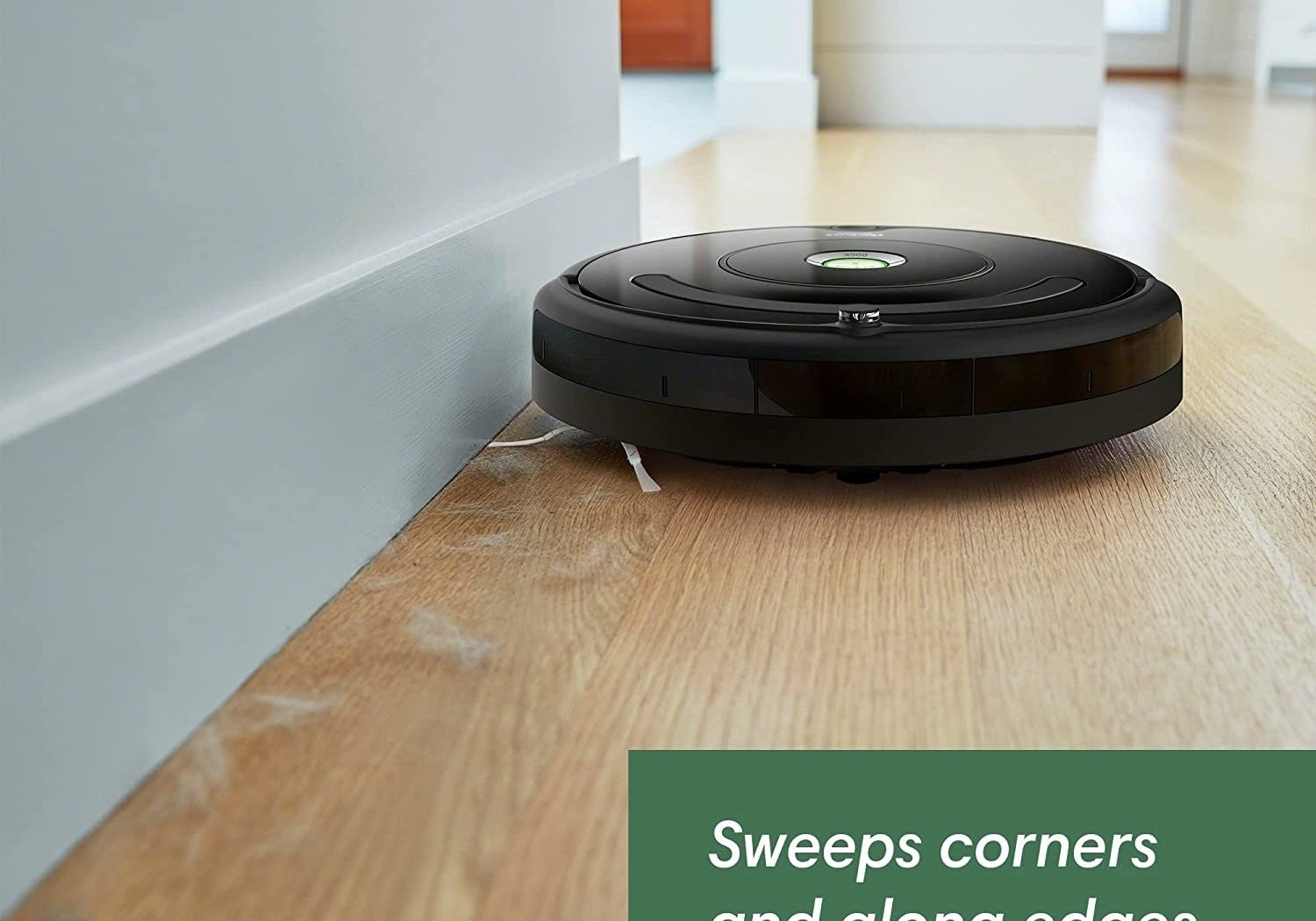a robot vacuum cleaning hair off the floor