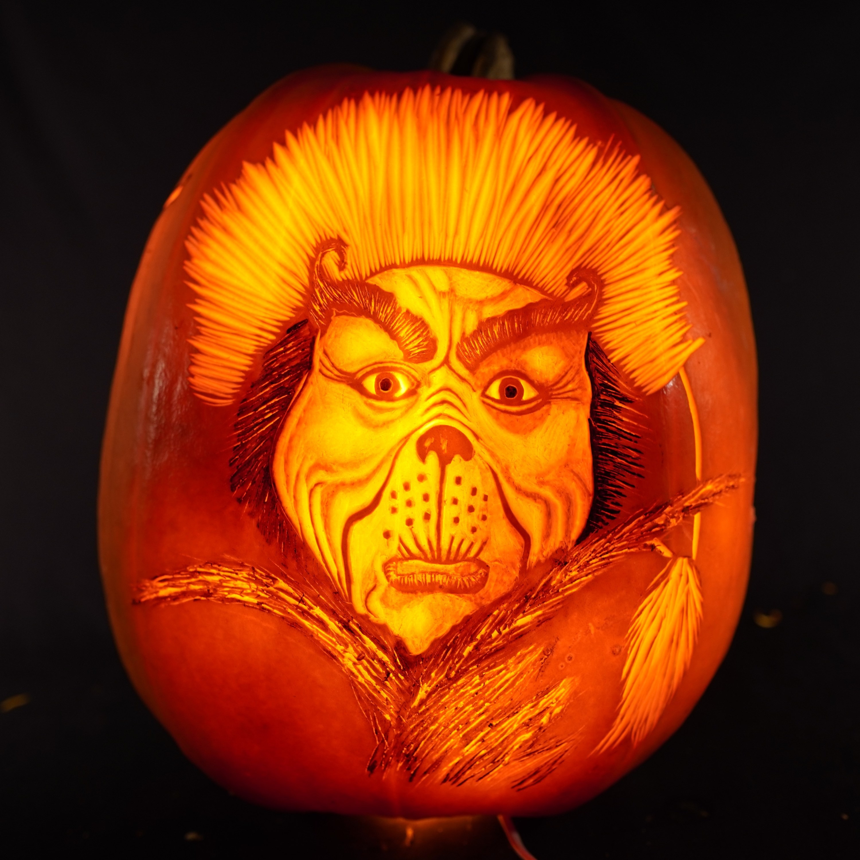 Grinch Pumpkin carving